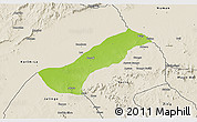 Physical 3D Map of Lau, shaded relief outside