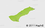 Physical 3D Map of Lau, single color outside