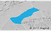 Political 3D Map of Lau, lighten, desaturated