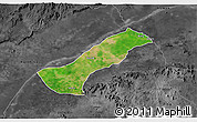 Satellite 3D Map of Lau, darken, desaturated
