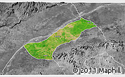 Satellite 3D Map of Lau, desaturated