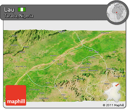 Satellite 3D Map of Lau