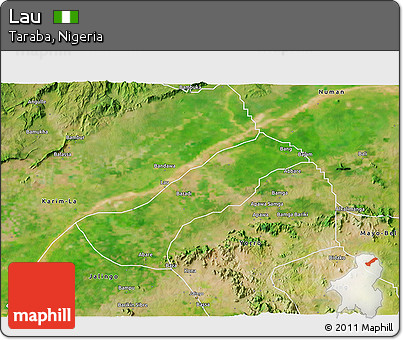 Satellite 3D Map of Lau