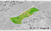 Satellite 3D Map of Lau, lighten, desaturated