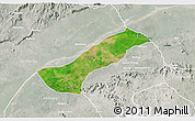 Satellite 3D Map of Lau, lighten, semi-desaturated