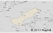 Shaded Relief 3D Map of Lau, desaturated