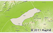 Shaded Relief 3D Map of Lau, physical outside