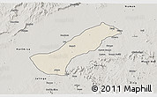 Shaded Relief 3D Map of Lau, semi-desaturated