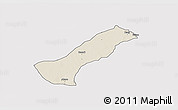 Shaded Relief 3D Map of Lau, single color outside