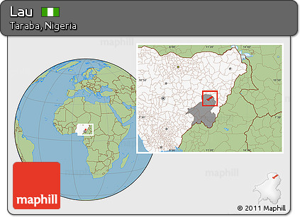 Savanna Style Location Map of Lau, highlighted country, highlighted parent region