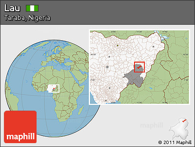 Savanna Style Location Map of Lau, highlighted country, highlighted parent region