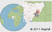 Savanna Style Location Map of Lau, highlighted country, highlighted parent region