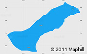 Political Simple Map of Lau, single color outside