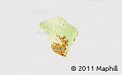 Physical 3D Map of Zing, cropped outside