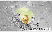 Physical 3D Map of Zing, desaturated
