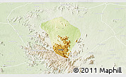 Physical 3D Map of Zing, lighten