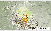 Physical 3D Map of Zing, semi-desaturated