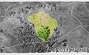 Satellite 3D Map of Zing, desaturated