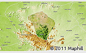 Satellite 3D Map of Zing, physical outside