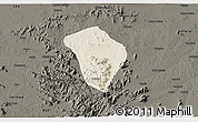 Shaded Relief 3D Map of Zing, darken