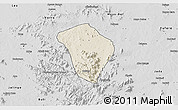Shaded Relief 3D Map of Zing, desaturated