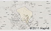 Shaded Relief 3D Map of Zing, semi-desaturated