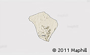 Shaded Relief 3D Map of Zing, single color outside