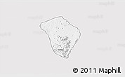 Silver Style 3D Map of Zing, single color outside