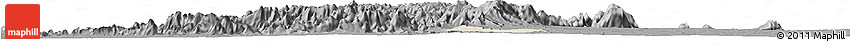 Shaded Relief Horizon Map of Zing, darken, desaturated