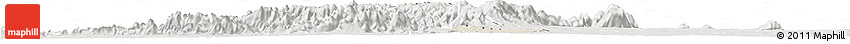 Shaded Relief Horizon Map of Zing, lighten, semi-desaturated
