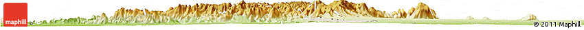 Shaded Relief Horizon Map of Zing, physical outside