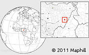 Blank Location Map of Zing