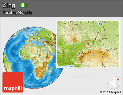Physical Location Map of Zing