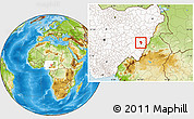 Physical Location Map of Zing, highlighted country