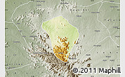 Physical Map of Zing, semi-desaturated