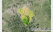 Satellite Map of Zing, semi-desaturated