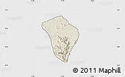 Shaded Relief Map of Zing, single color outside