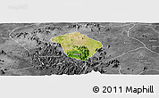 Satellite Panoramic Map of Zing, desaturated