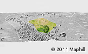 Satellite Panoramic Map of Zing, lighten, desaturated