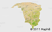 Satellite 3D Map of Yobe, single color outside