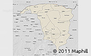 Shaded Relief 3D Map of Yobe, desaturated