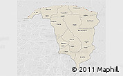 Shaded Relief 3D Map of Yobe, lighten, desaturated