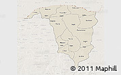 Shaded Relief 3D Map of Yobe, lighten