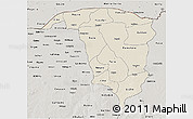 Shaded Relief 3D Map of Yobe, semi-desaturated