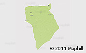 Physical 3D Map of Bade, cropped outside