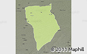 Physical 3D Map of Bade, darken, semi-desaturated
