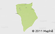 Physical 3D Map of Bade, single color outside