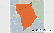 Political 3D Map of Bade, lighten, semi-desaturated