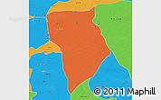 Political 3D Map of Bade