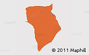Political 3D Map of Bade, single color outside